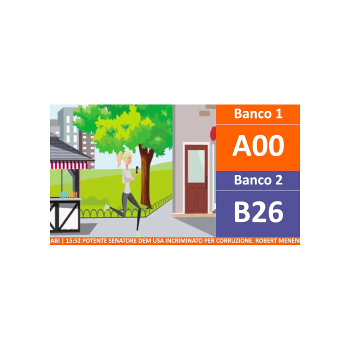 [KIT-ETXBOX-2] Sistema eliminacode multimediale a 2 sportelli.